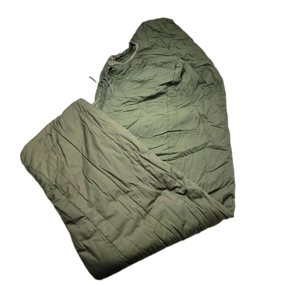 VTG US Military Intermediate Cold Weather Mummy Sleeping Bag Green OD Camp Hunt